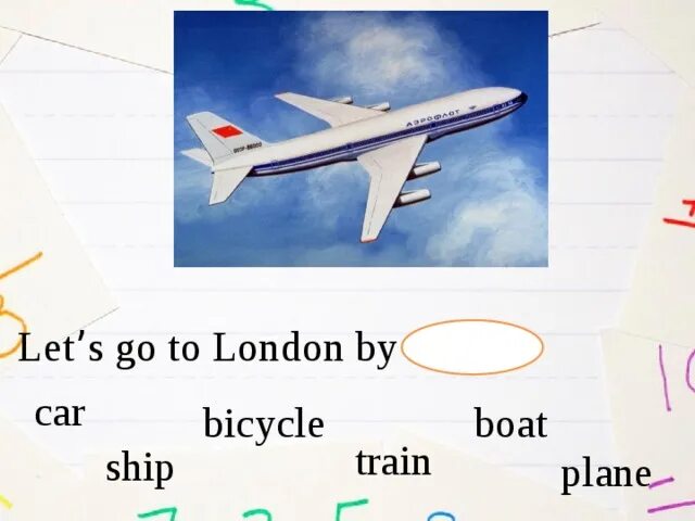 Тема транспорт на английском. By plane by train by car. Car english for kids. By plane by train by car. By on in в английском языке с транспортом.
