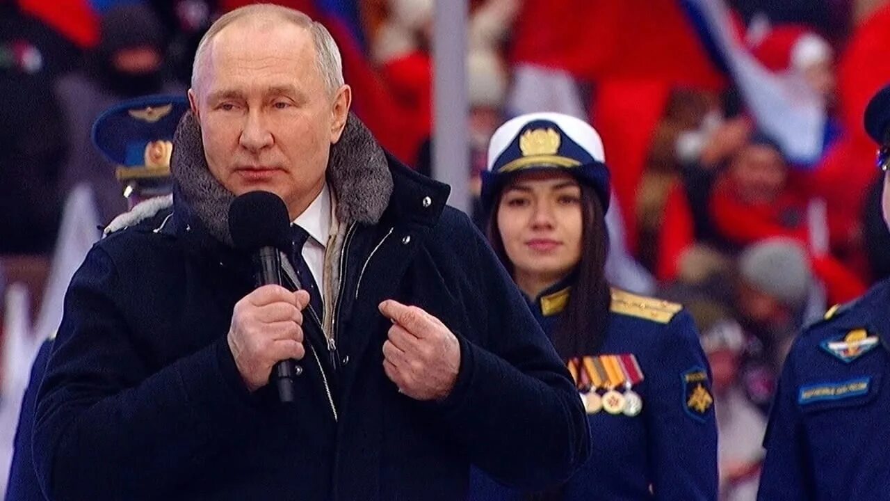Выступление Путина в Лужниках.