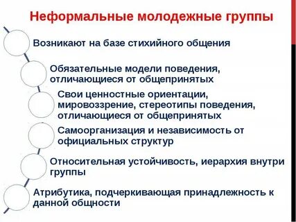Специфические особенности социальной группы
