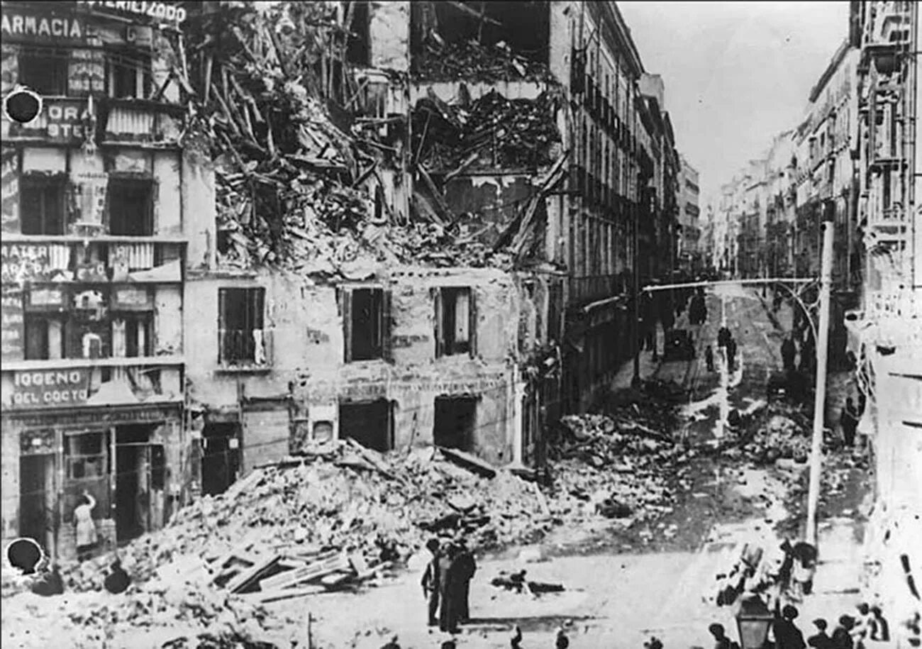 Последствия после гражданской войны. Оборона Мадрида 1936.