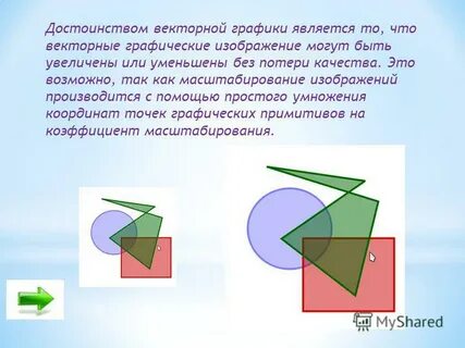 Векторное графическое изображение хорошо поддается