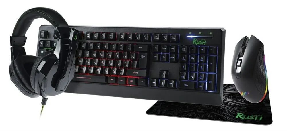 Игровой комплект клавиатура мышь. Набор игровой клавиатура+мышь+гарнитура+коврик smartbuy rush kraken (sbc-777g-k). rush kraken черный (sbc-777g-k) + гарнитура, коврик. клавиатура rush sbc-777g-k. клавиатура rush smartbuy sbc-777g-k.