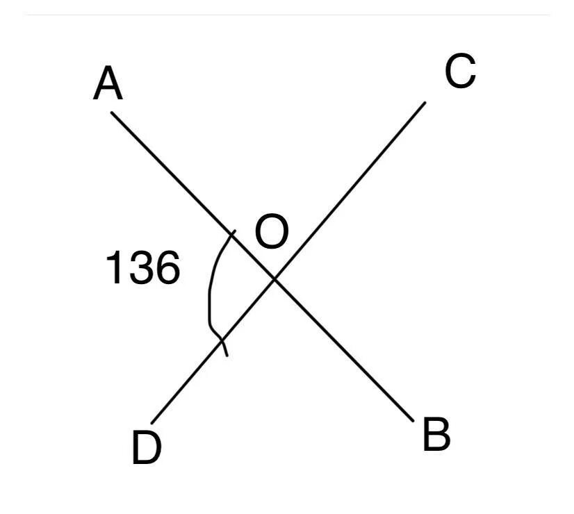1 из углов образовавшихся. Угол AOC И угол DOB. Вертикальные углы градусы. Угол АОС, угол АОД. Градусная мера вертикальных углов.