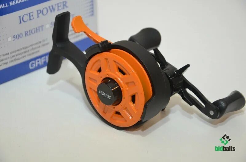 Катушка GRFISH Ice Power Magnet 501. Катушка зимняя GRFISH Ice Power Magnet 501 (левая). Катушка зимняя GRFISH Ice Power 500. Катушка Ice Power Magnet 501 ( 3bb+1rb, 0.15-160м,0.20-92м, 2.5:1, левая).