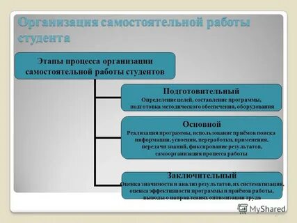 Самостоятельная работа в образовательном процессе