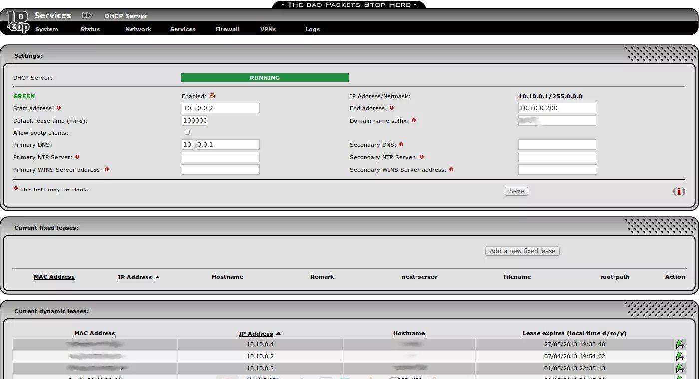 Badpackets 1.20 1. Мод badpackets. IPCOP Setup. BOOTP Turbo настройка.