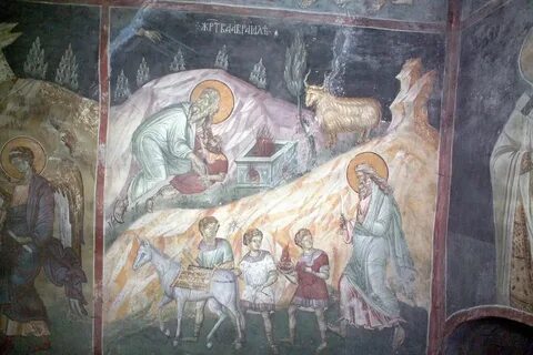 Что изображено на остатках фрески полуразрушенного здания