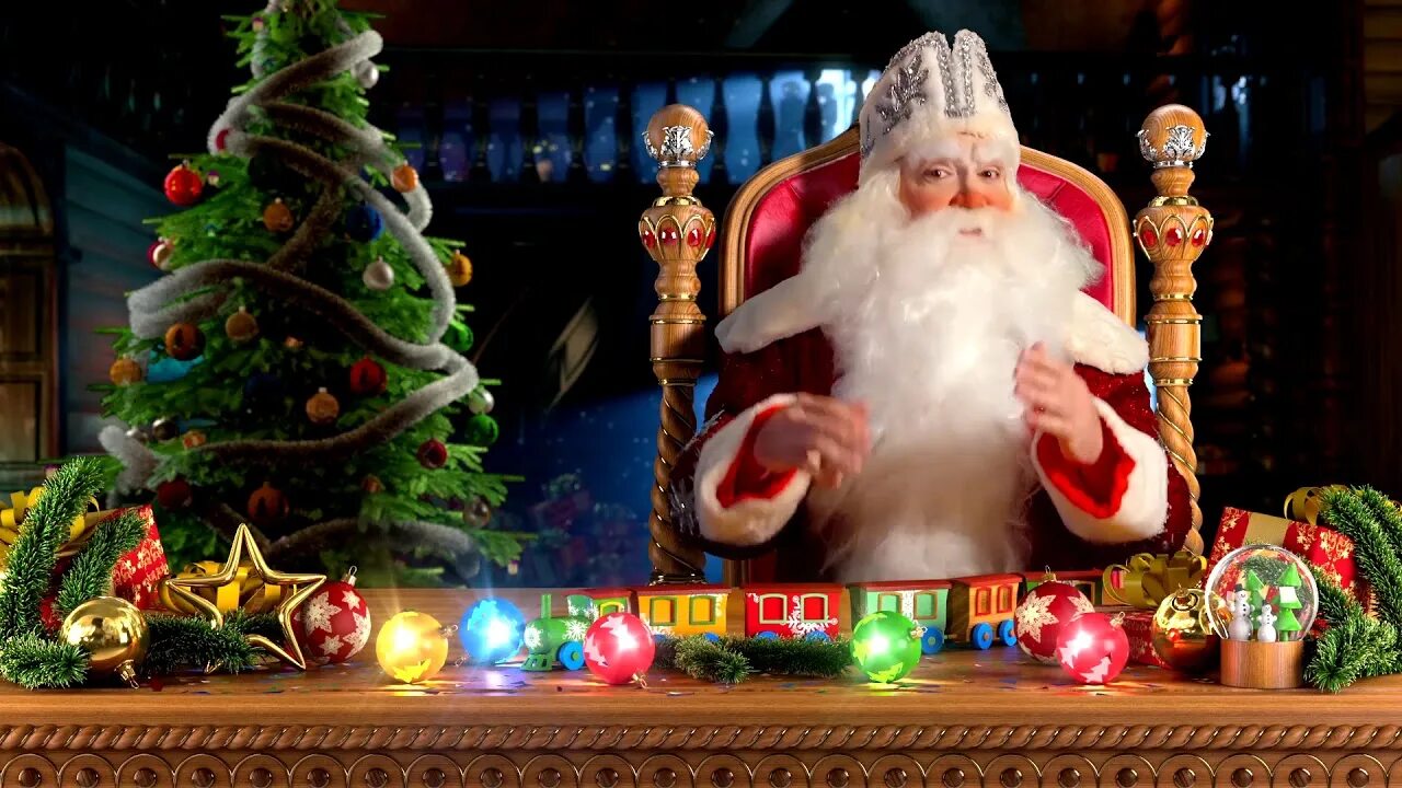 Видеопоздравление от Деда Мороза. Новогодние видеоролики. Новогоднее приключение заколдованный город. Новогодние видео. Видео поздравления деда