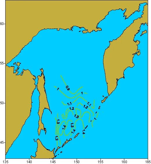карта солености охотского моря. распределение солености охотского моря. карта глубин охотского моря. распределение солености охотского моря. охотскокморе соленость.