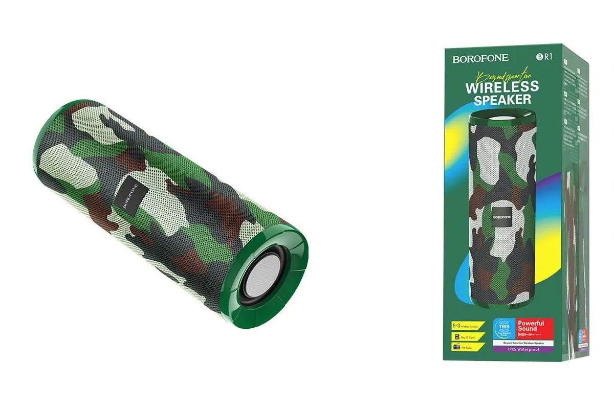 Колонка bluetooth borofone br1. Borofone br1. колонки borofone камуфляж. портативная акустика borofone br1 beyond, black.