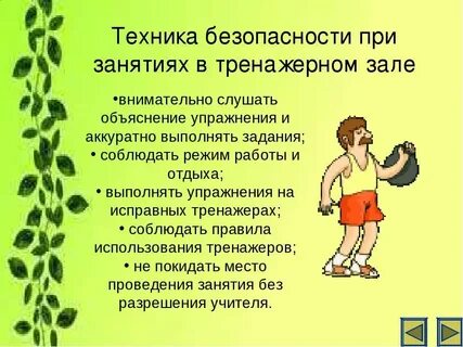 Правила поведения в тренажерном