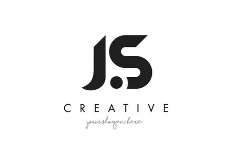 JS Letter Logo Design with Creative Modern Trendy Typography. 