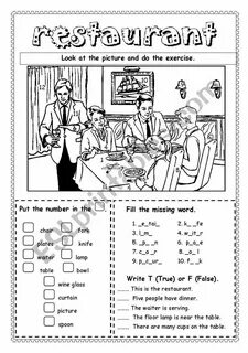 At the restaurant exercises