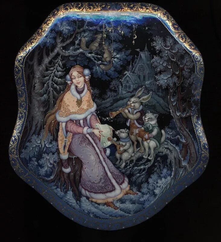 мастерская и холуйская лаковая миниатюра. лаковая миниатюра михаила шелухина. михаил шелухин федоскино. современная миниатюра. музей лаковой миниатюры мстера.