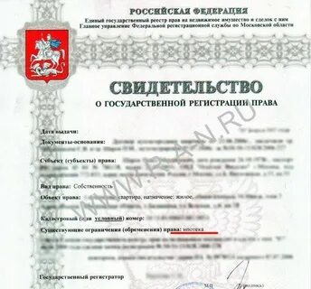 Обременение погашено