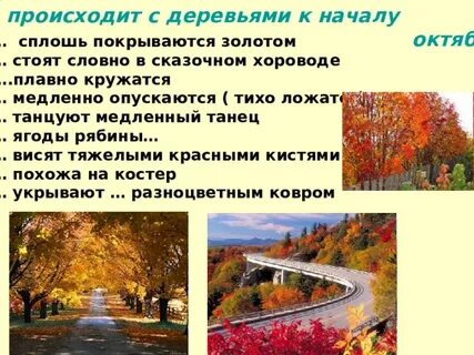 Земля осенью описание