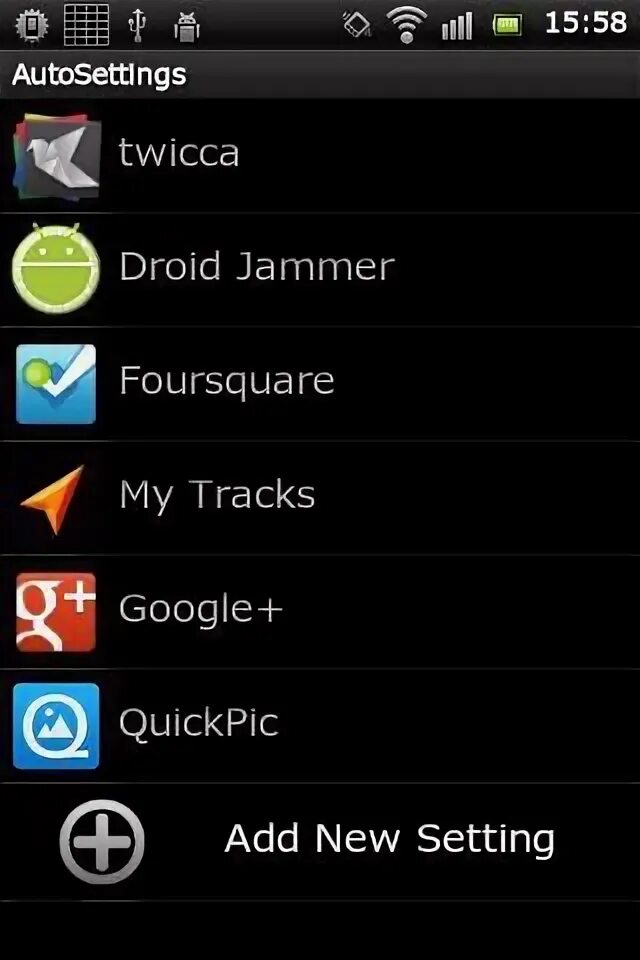 Auto setup. Autosettings. add settings google.