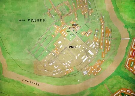 Карта поселков воркуты