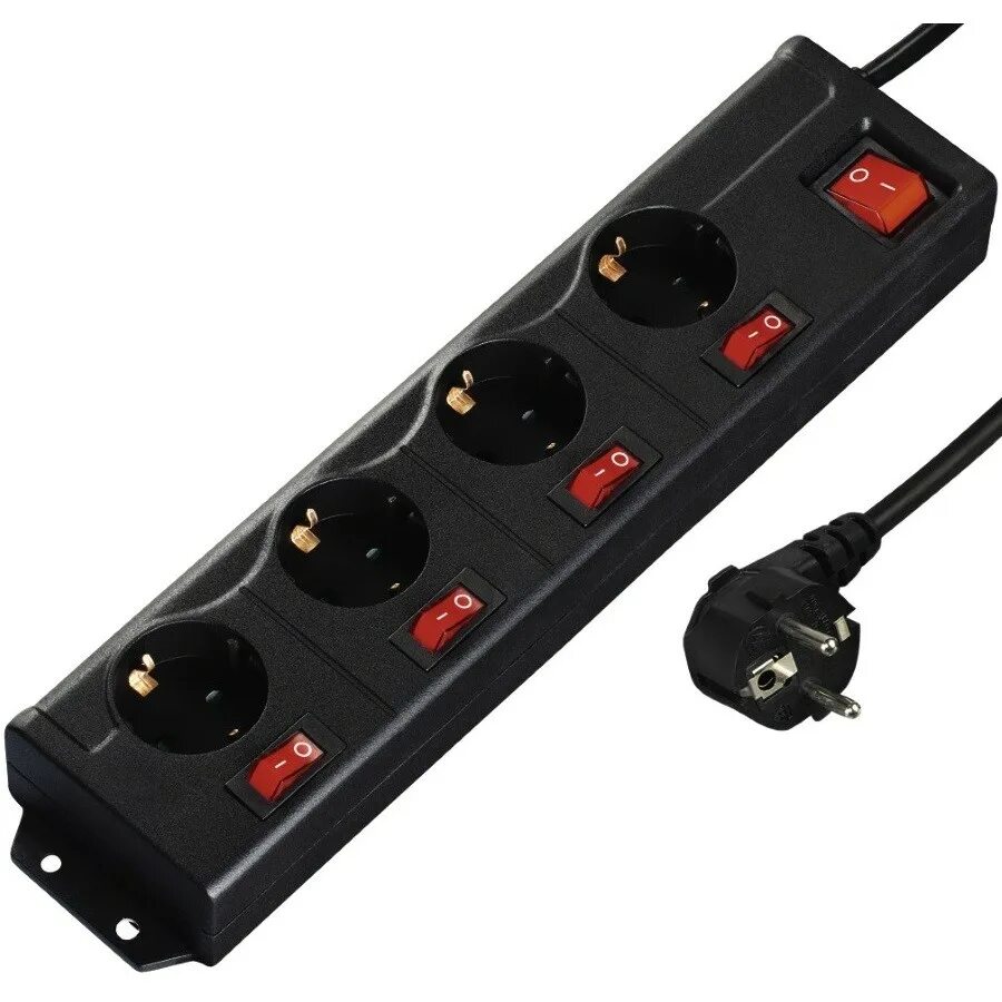 Фильтры удлинители с выключателями. 6 м. Удлинитель most active a10, черный, 5 м. 5м (4 розетки) черный. 6 м.