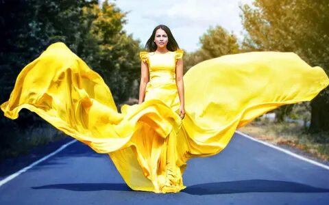 Yellow dress rock paper