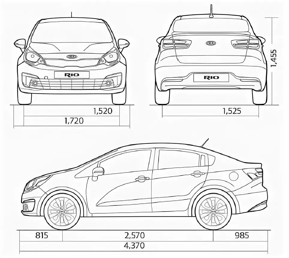 Киа Рио 4 чертеж. Габариты автомобиля Киа Рио седан 2014. Киа Рио 2 чертеж. Ширина автомобиля Киа Рио 3. Rio длина