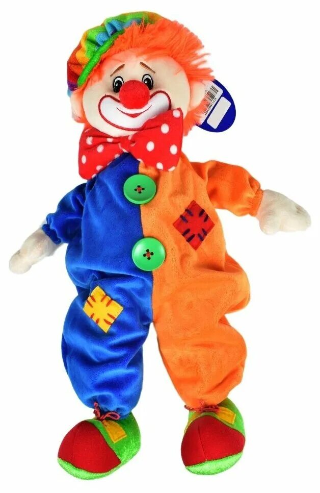 игрушка "клоун большой", 69 см. мягкая игрушка клоун. мягкая игрушка петрушка. кукла «клоун». игрушка клоун.