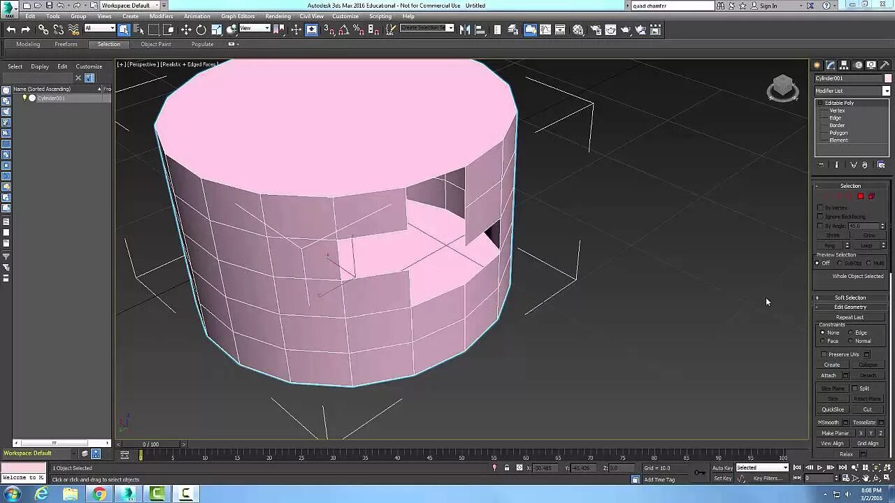 Shape editor. Edit poly 3d max. editable poly в 3d max. create shape 3ds max. лок селектион 3д макс.