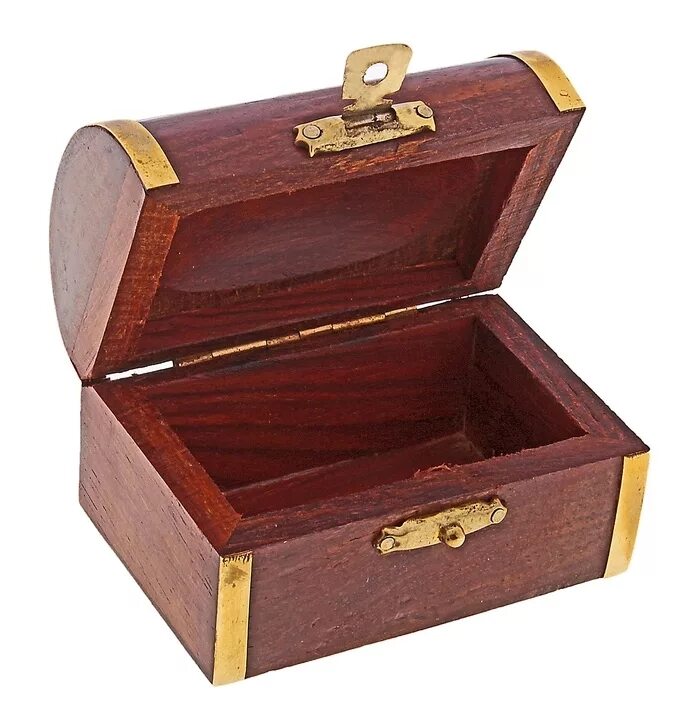 Открытый ларец. Открытый сундук. Сундук с открытой крышкой. Открытый сундук. Шкатулка "сундук", арт.