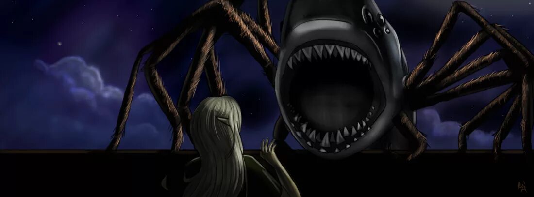 Акула днд 5. Акула паук. Акула паук. Человек паук акула. Акула паук.