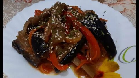Вкусное хе из баклажан по корейски
