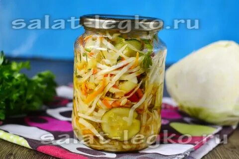 Салат из капусты огурцов моркови на зиму