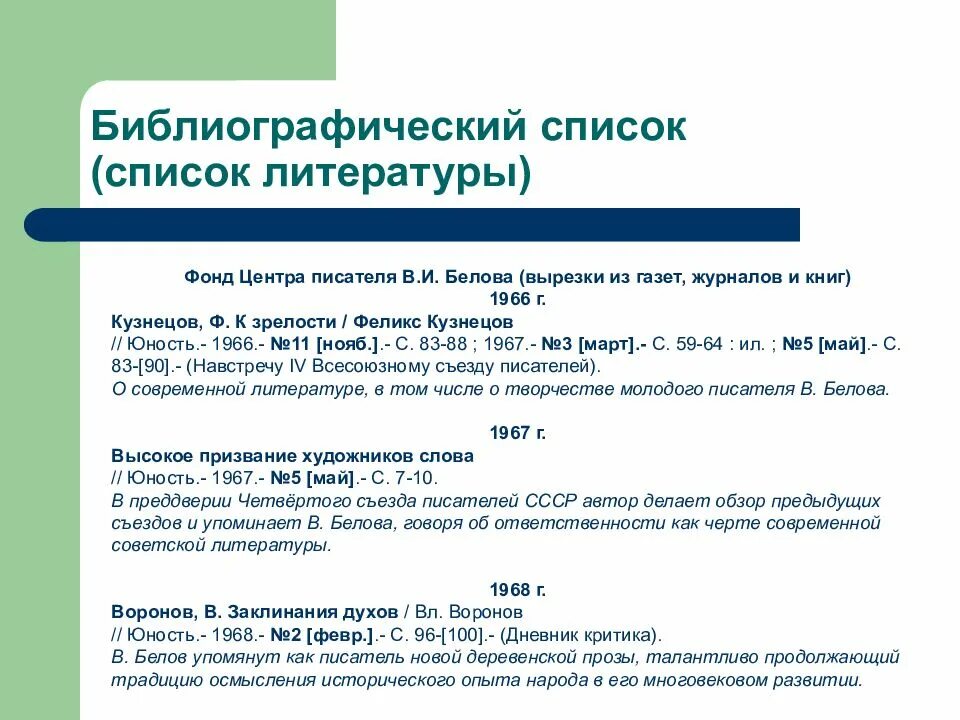 Библиографический список. Библиографический список литературы. Библиографический список публикаций. Библиографический список в книге. Библиография автора