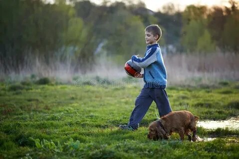 Во время прогулки с собакой мальчик прошел