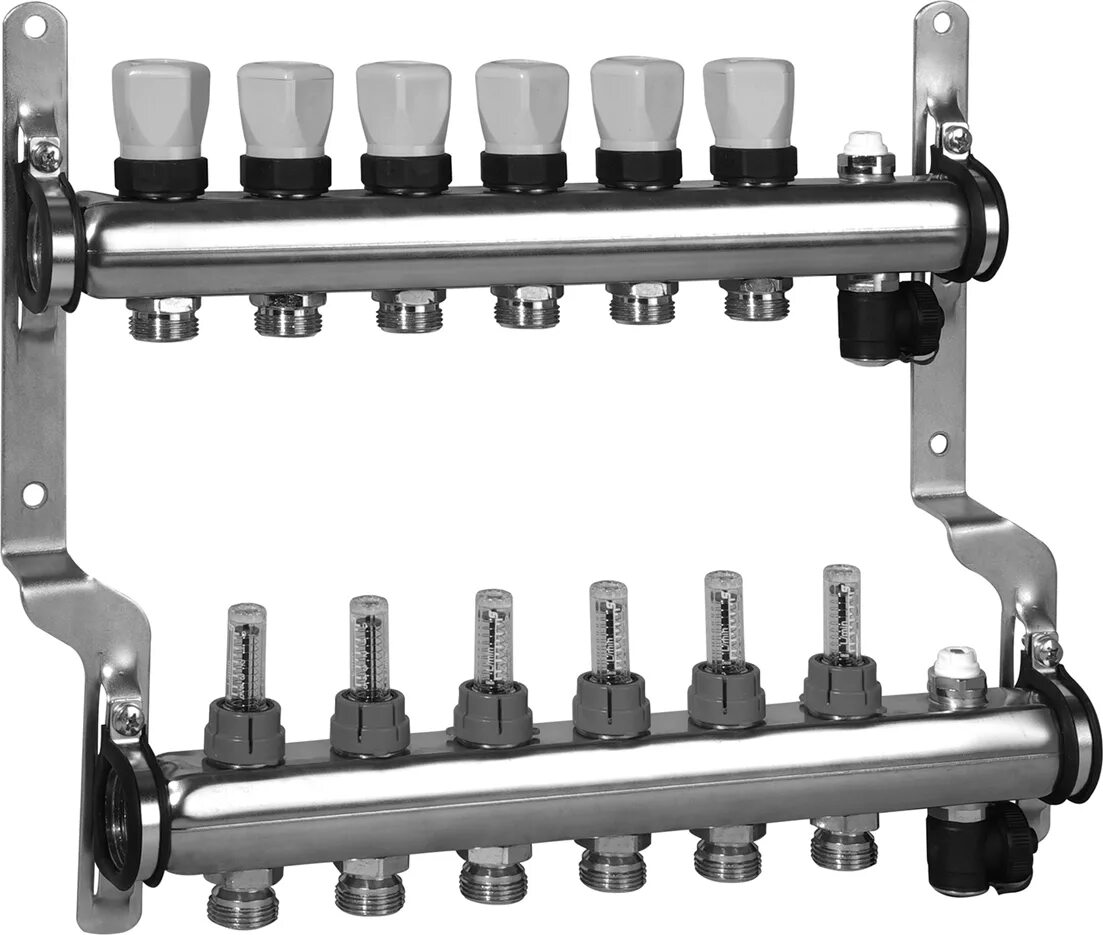 Купить контуры для теплого. Распределительный коллектор Майбес на 5 контуров. Распределительный коллектор Meibes на 5 контуров. Коллектор Майбес 7 контуров с расходомерами. Meibes коллектор с расходомерами на 5 выходов (RW 1794145).