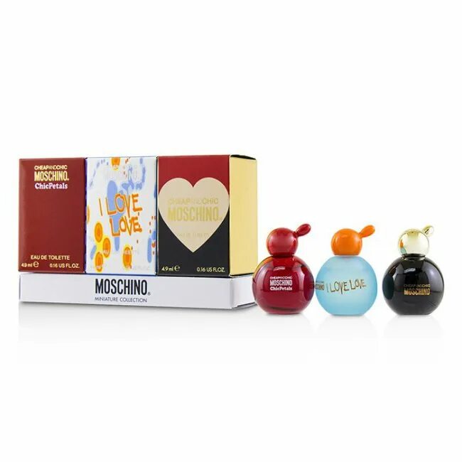 Набор духов москино. Миниатюра духов Moschino Toy 2. Moschino духи cheap and Chic 4.9 мл. Миниатюры духов Moschino.