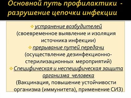 Основной путь профилактики
