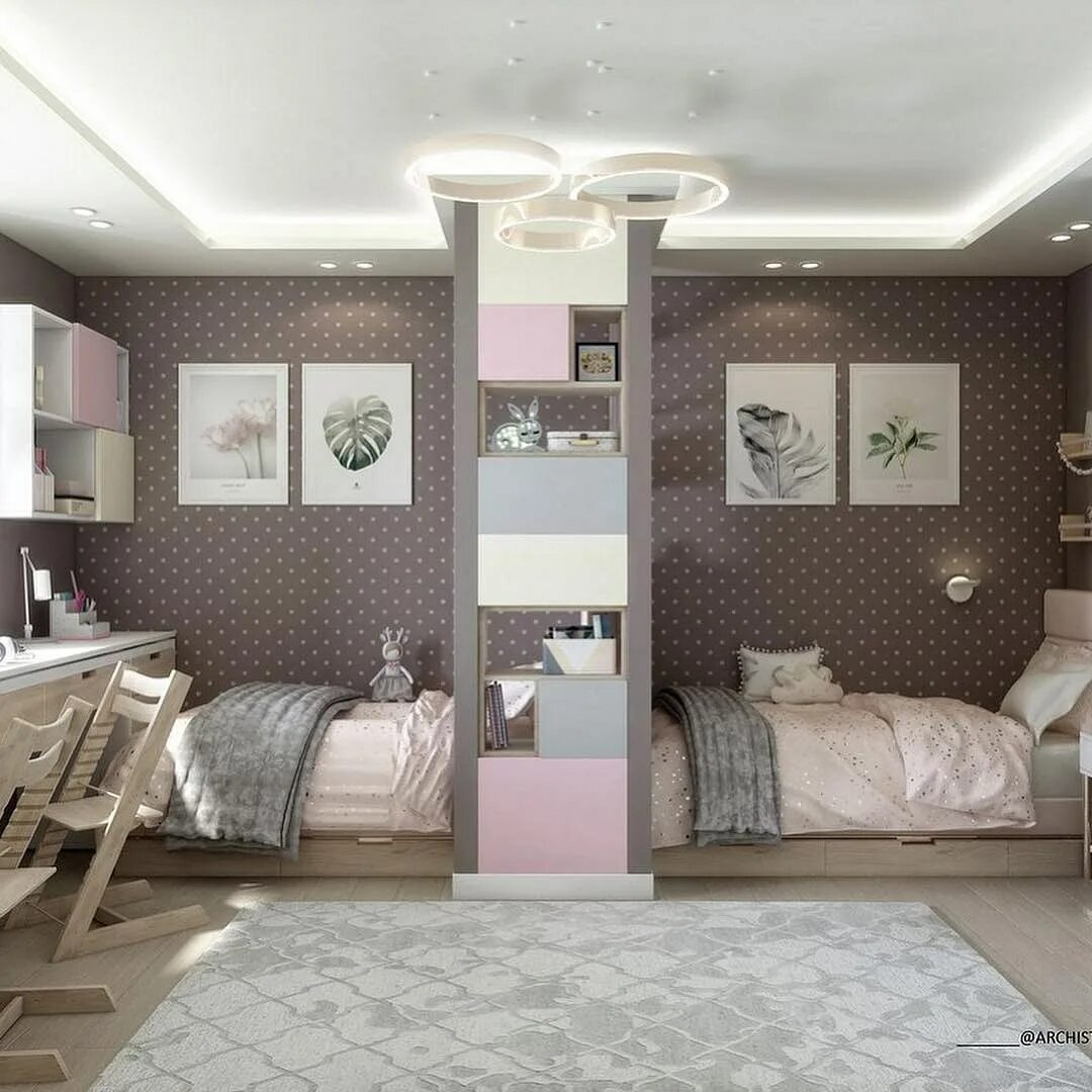 Спальня для двух разного возраста. Детская комната для двух девочек. Спальня для 2 детей. Обустройство детской комнаты для двоих. Спальня для двух разного возраста.