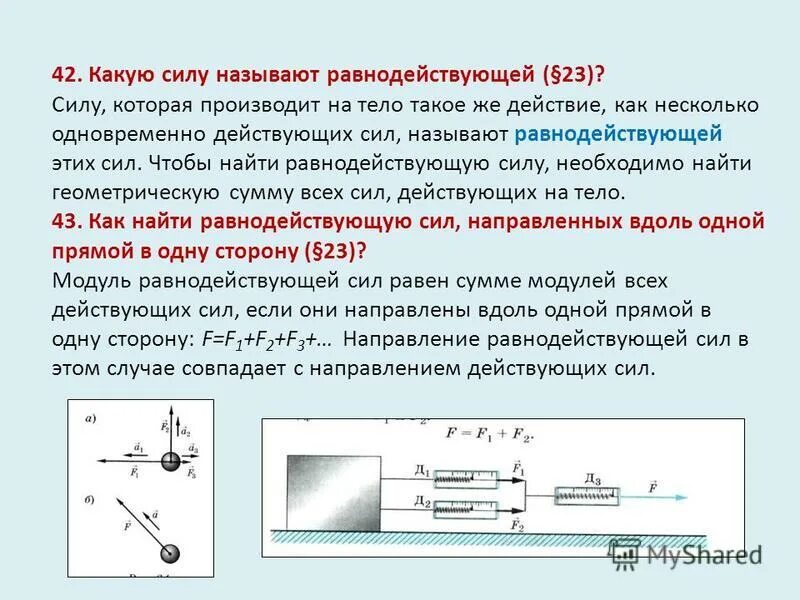 Со стороны чего действует сила