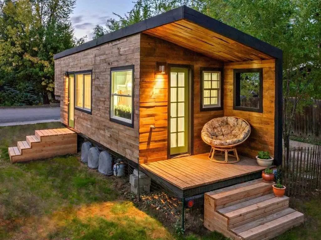 Готовые дачный домик недорого. Tiny House с односкатной крышей. Маленький домик Тини Хаус. Дачные домики Тини Хаус. Тини Хаус (tiny House).