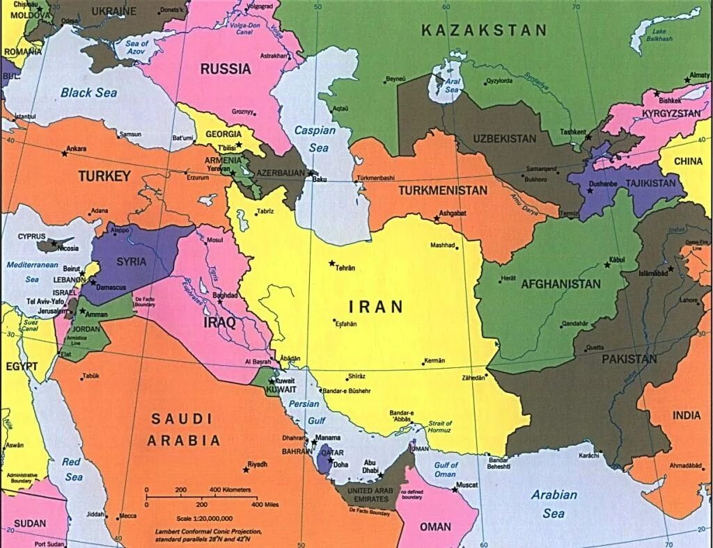 Карта ирана граничит. Покажи на карте где находится иран. Иран граничит с россией. Политическая карта передней азии. Покажи на карте где находится иран.