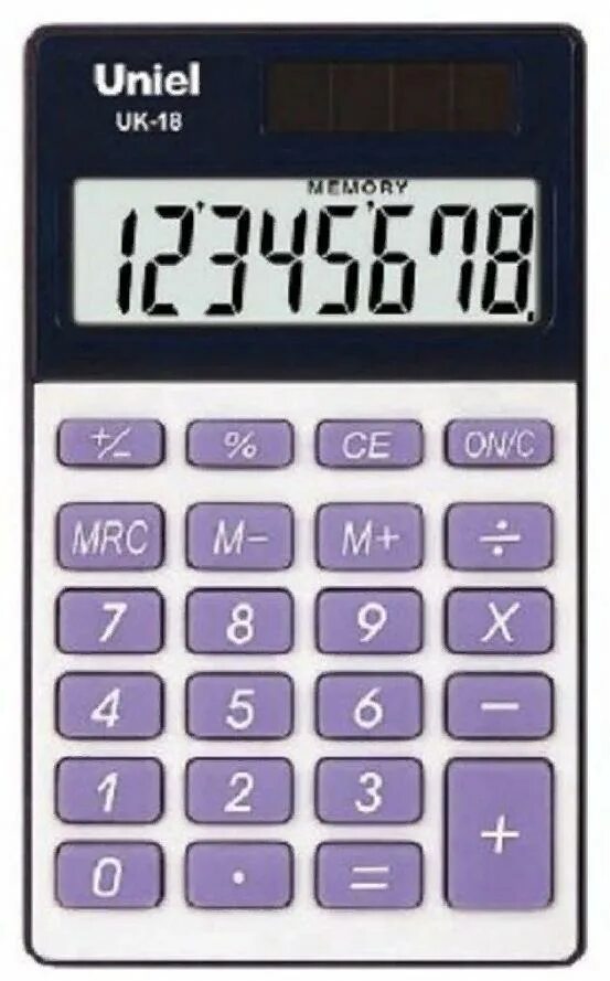 Uk 18. Калькулятор Uniel. Калькулятор-линейка Uniel uk-53 b. Калькулятор Uniel жёлтый 77y. Серо-голубой калькулятор карманный.