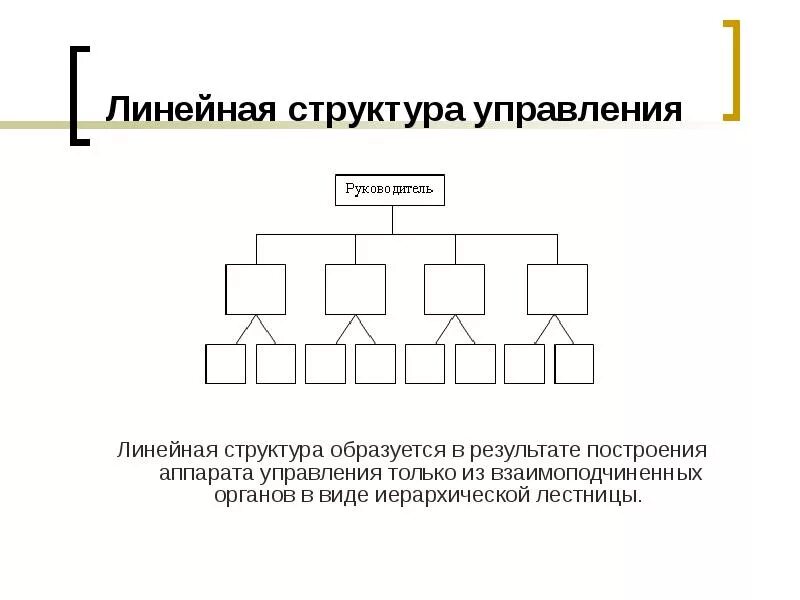 Рисунок 3 1 структура. Схема линейной организационной структуры управления.