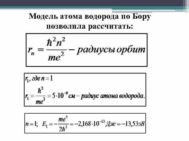 Постулаты бора 11 класс презентация