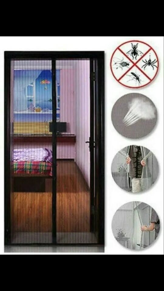 Москитная сетка на магнитах на окно. Magnetic Screen Door 100х210. TV 062 анти москитная магнитная сетка Magic Mesh. Сетка антимоскитная на дверь MDN-01, 120*210см. Шторка антимоскитная 90см*210см.