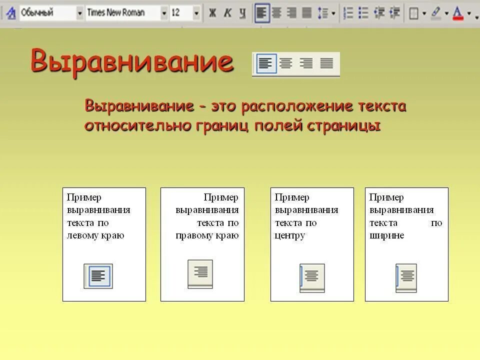 Расположить какой способ. Варианты выравнивания текста. Какие существуют способы выравнивания текста. Выравнивание это в информатике. Виды выравнивания текста.