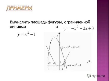 Вычислить площадь фигуры ограниченной линиями сделать чертеж