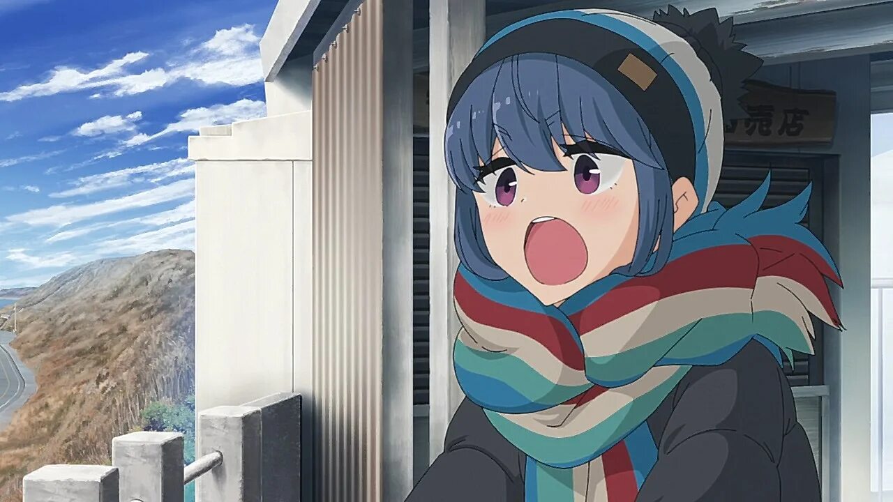 Yuru camp. Лагерь на свежем воздухе Yuru Camp. Yuru Camp Рин. Рин из Yuru Camp.