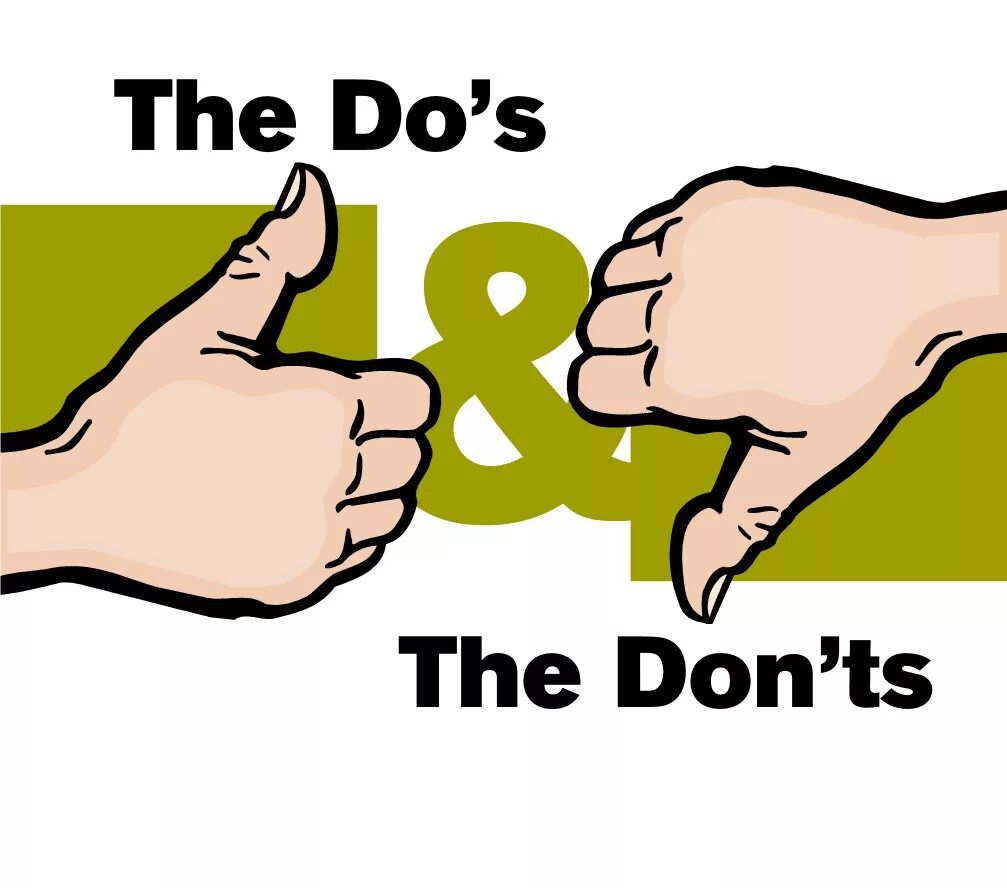 Do and don ts. Dos and don&#039;ts. newsletters dos and donts. do s all pictures.
