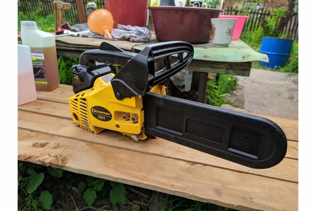 Бензопила champion 125t-10"-3/8-1,3-40е (0,7 квт, 25,4 см3, 25 см, 3,2 кг). 95 л с. 95 л с. Бензопила champion 125т. 3-40e.