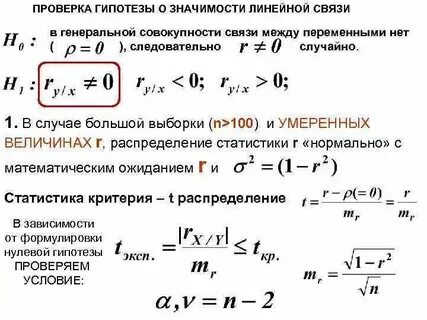 Анализ взаимосвязей статистика
